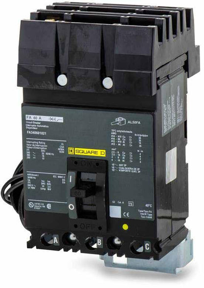 Square D FA340601021 Circuit Breaker | 480V 60A 3P 18kA@480V I-Line