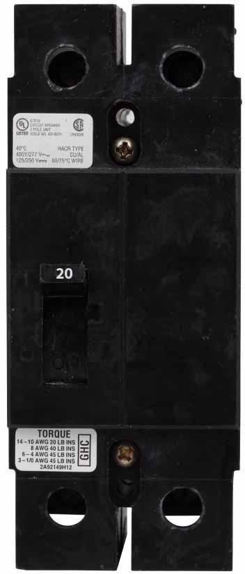 Cutler Hammer GHC2020 Circuit Breaker | Series C GHC 480V 20A