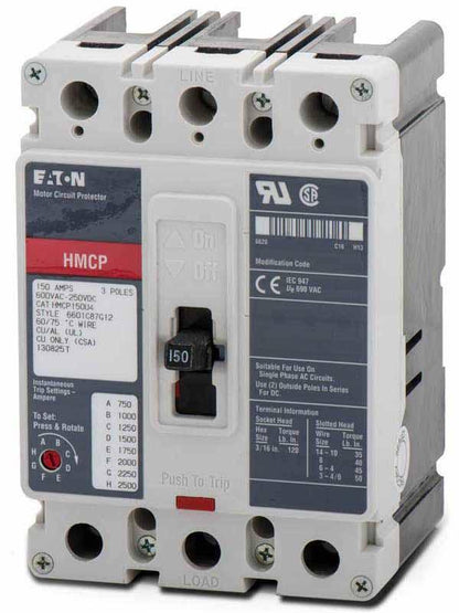 Cutler Hammer HMCP150U4 Circuit Breaker | Series C HMCP 600V 150A