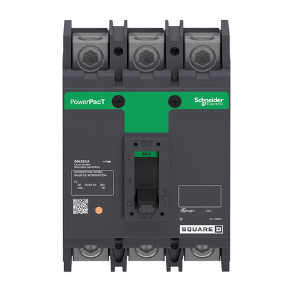 Square D QGL32225 Circuit Breaker | 240V 225A 3P 65kA@240V Feed-Thru Powerpact QGL