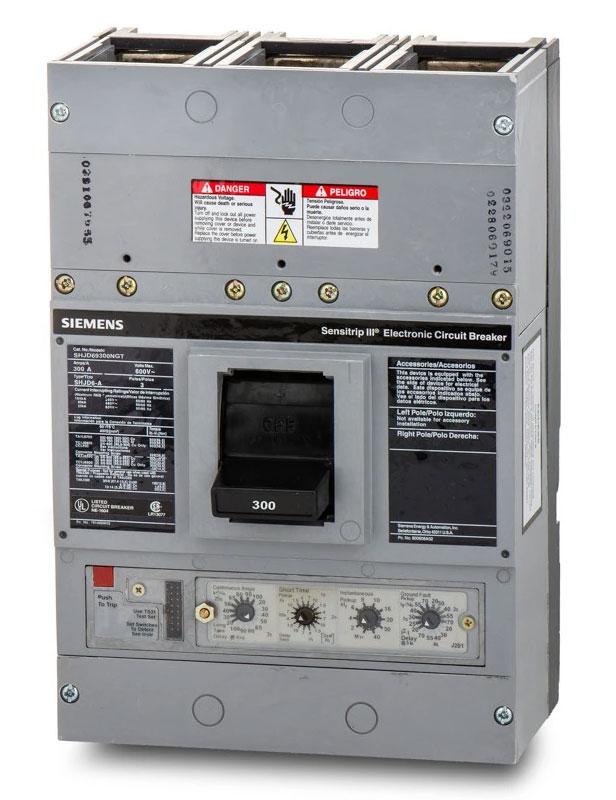 Siemens SHJD69300NGT Circuit Breaker | 600V 300A 3P 35kA@480V Bolt-On Sentron Series