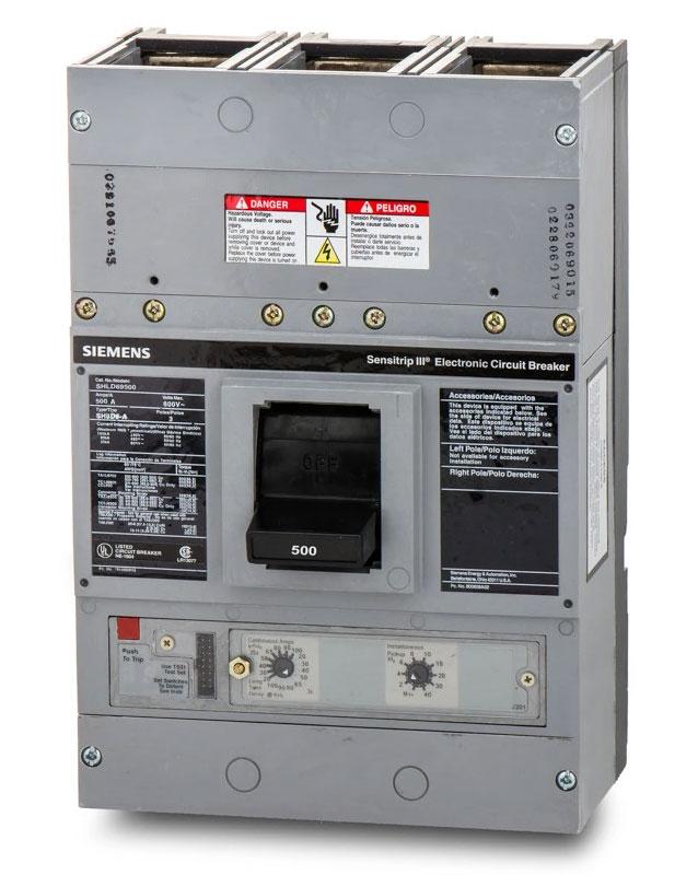 Siemens SHLD69500 Circuit Breaker | 600V 500A 3P 65kA@480V Bolt-On Sentron Series