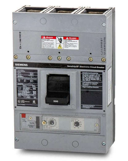 Siemens SHLD69500 Circuit Breaker | 600V 500A 3P 65kA@480V Bolt-On Sentron Series