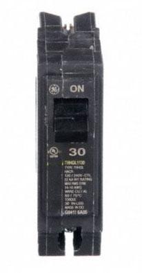 General Electric THHQL1130 Circuit Breaker | 120V 30A 1P 22kA@120V Plug-In Q-Line