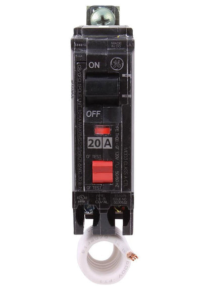 General Electric THQB1120GFT Circuit Breaker | 120V 20A 1P 10kA@120V Bolt-On Q-Line
