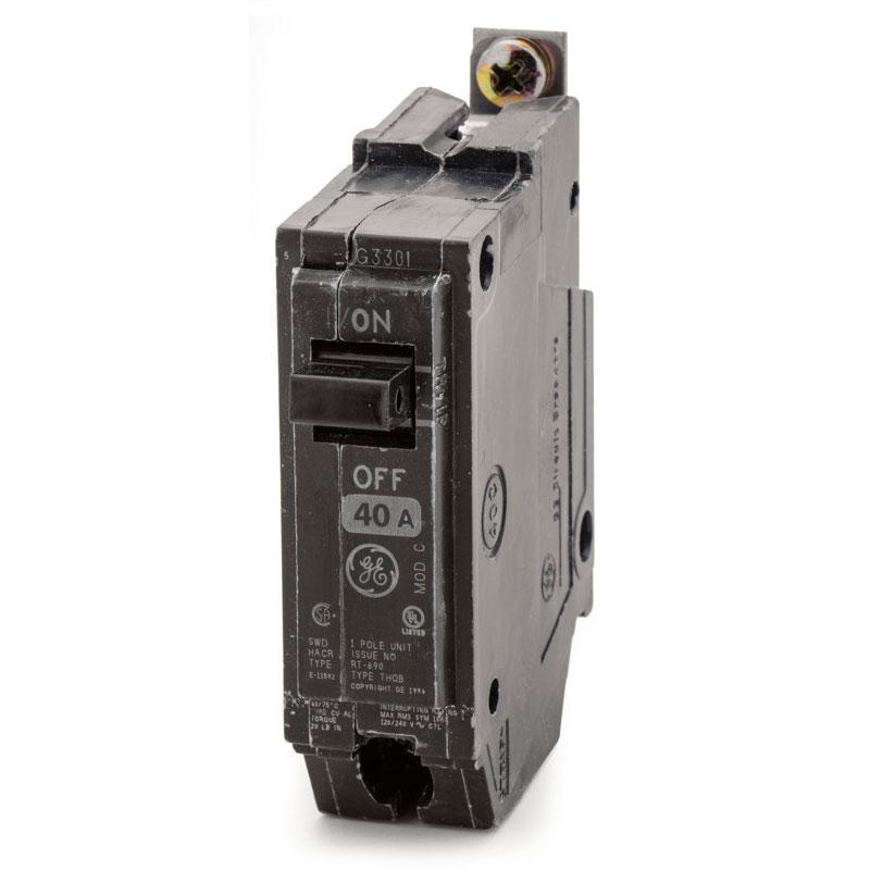 General Electric THQB1140 Circuit Breaker | 120V 40A 1P 10kA@120V Bolt-On Q-Line