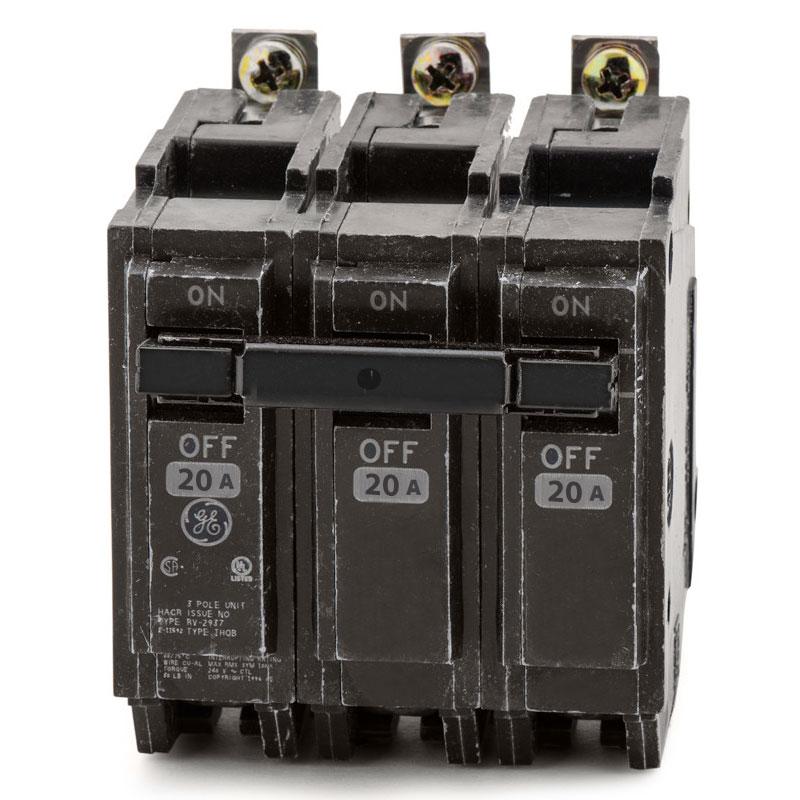 General Electric THQB32020 Circuit Breaker | 240V 20A 3P 10kA@208V Bolt-On Q-Line