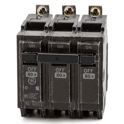 General Electric THQB32080 Circuit Breaker | 240V 80A 3P 10kA@208V Bolt-On Q-Line