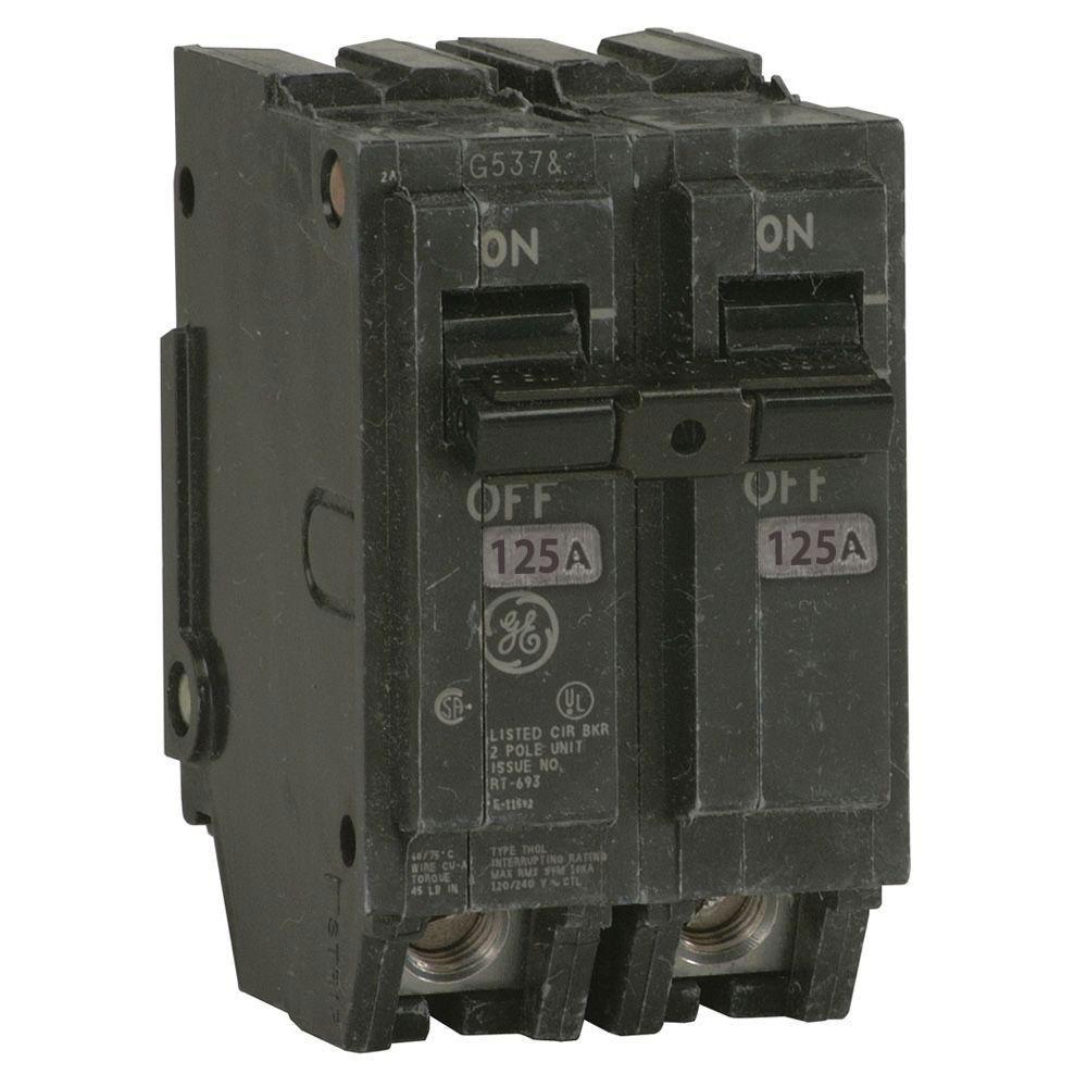 General Electric THQL21125 Circuit Breaker | 240V 125A 2P 10kA@120V Plug-In Q-Line