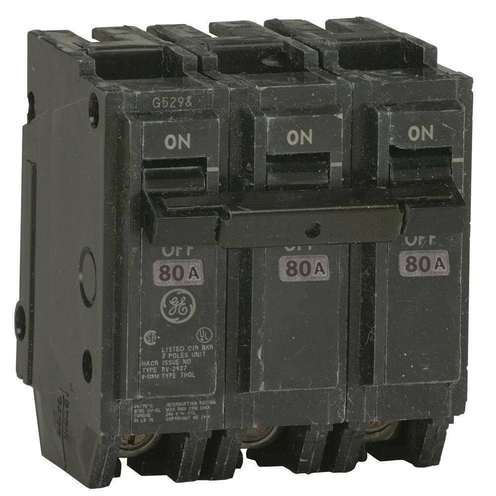 General Electric THQL32080 Circuit Breaker | 240V 80A 3P 10kA@240V Q-Line