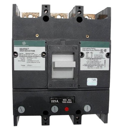 General Electric TJK436225WL Circuit Breaker | 600V 225A 3P 30kA@480V Feed-Thru J600 Line