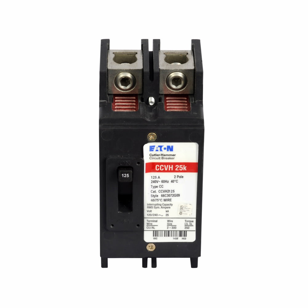 Cutler Hammer CCVH2125 Circuit Breaker | 240V 125A 2P 25kA@240V Feed-Thru Tenant Main