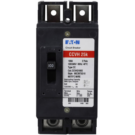 Cutler Hammer CCVH2125X Circuit Breaker | 240V 125A 2P 25kA@240V Bolt-On