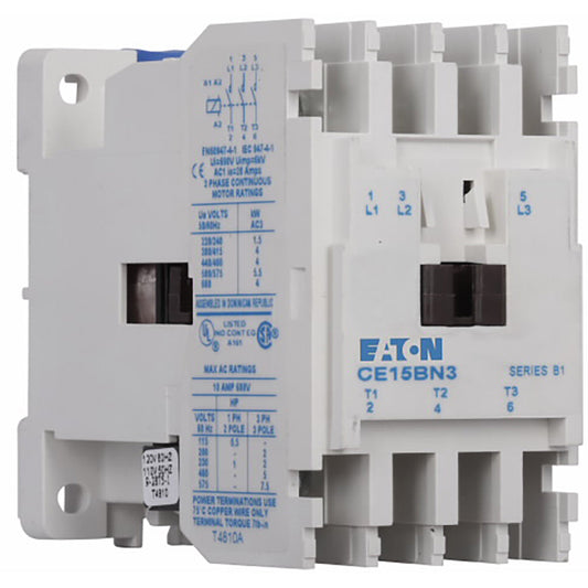 Cutler Hammer CE15BNS3AB Contactor | 3P 3Ph 600V 10A 110V Coil Freedom Series