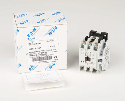 Cutler Hammer CE15DNS3AB Contactor 3P 3PH 600V 18A 110V Coil Freedom Series