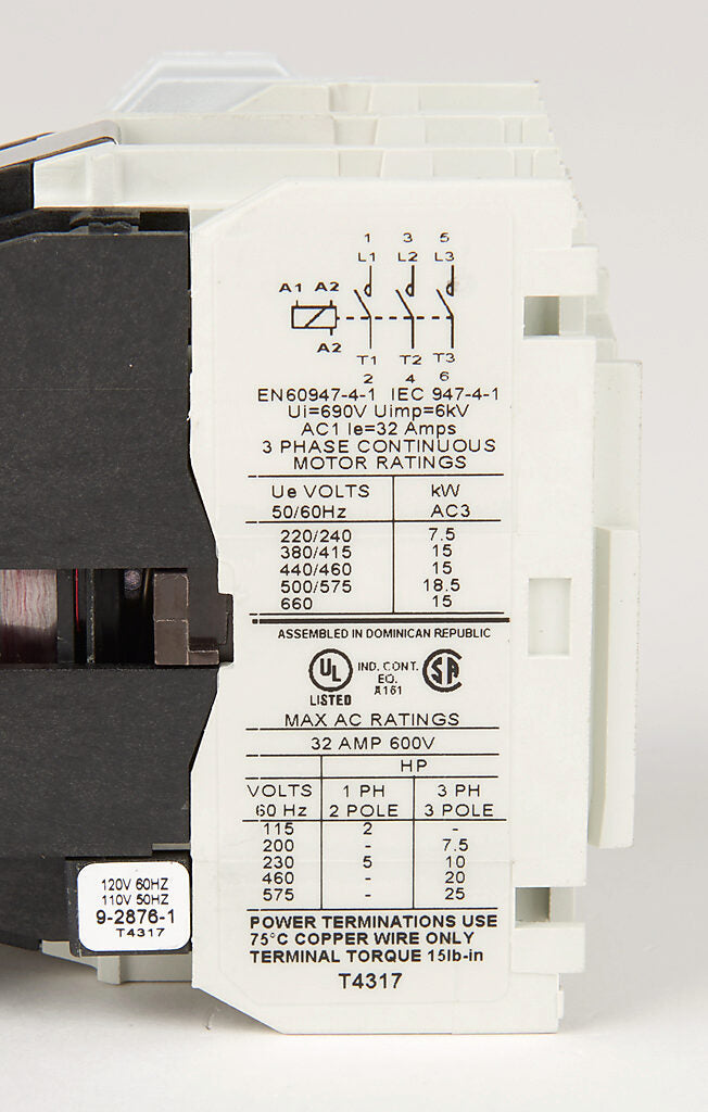 Cutler Hammer CE15FNS3AB Contactor | 3P 3PH 600V 32A 110V Coil Freedom Series