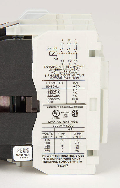 Cutler Hammer CE15FNS3AB Contactor | 3P 3PH 600V 32A 110V Coil Freedom Series
