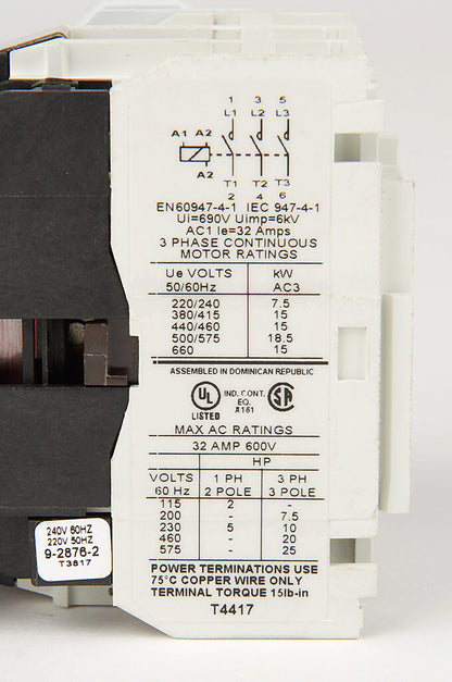 Cutler Hammer CE15FNS3BB Contactor | 3P 3Ph 600V 32A 220V Coil Non-Reversing