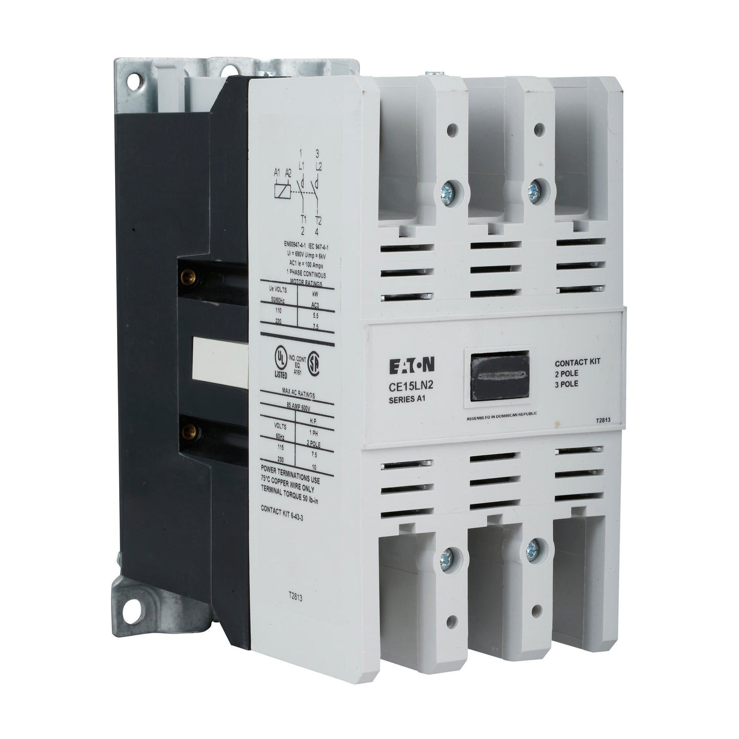 CE15LN3A Cutler Hammer Freedom Series Contactor 600V 85A 120V Coil - Essential Electric Supply