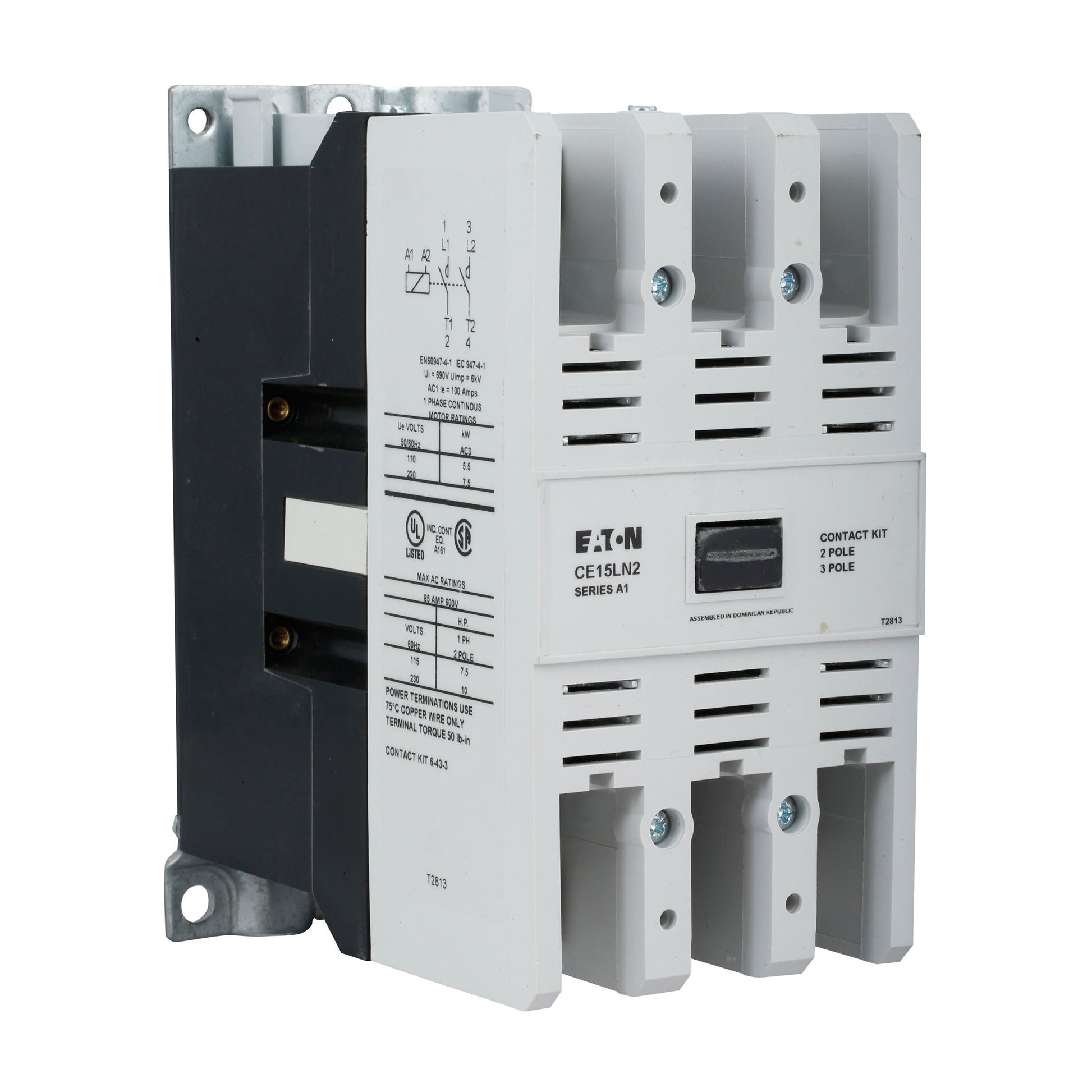 CE15LN3A Cutler Hammer Freedom Series Contactor 600V 85A 120V Coil - Essential Electric Supply