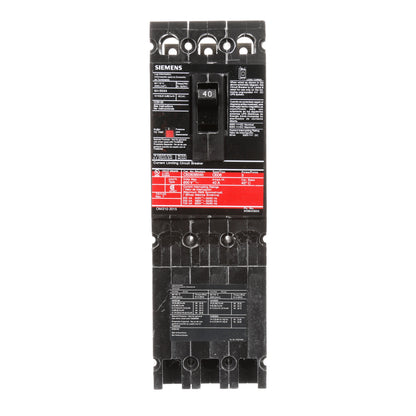 Siemens CED63B040 Molded Case Circuit Breaker | 600V 40A 3P 200kA@480V Bolt-On Sentron Series