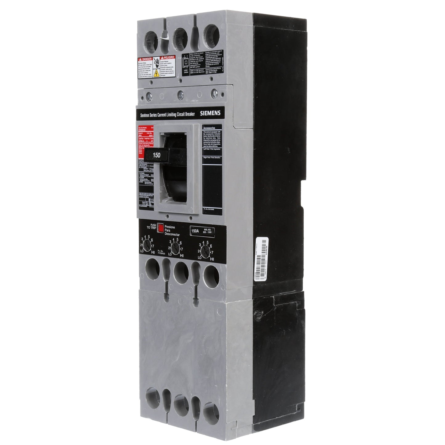 Siemens CFD63B150 Circuit Breaker | Sentron Series CFD 600V 150A