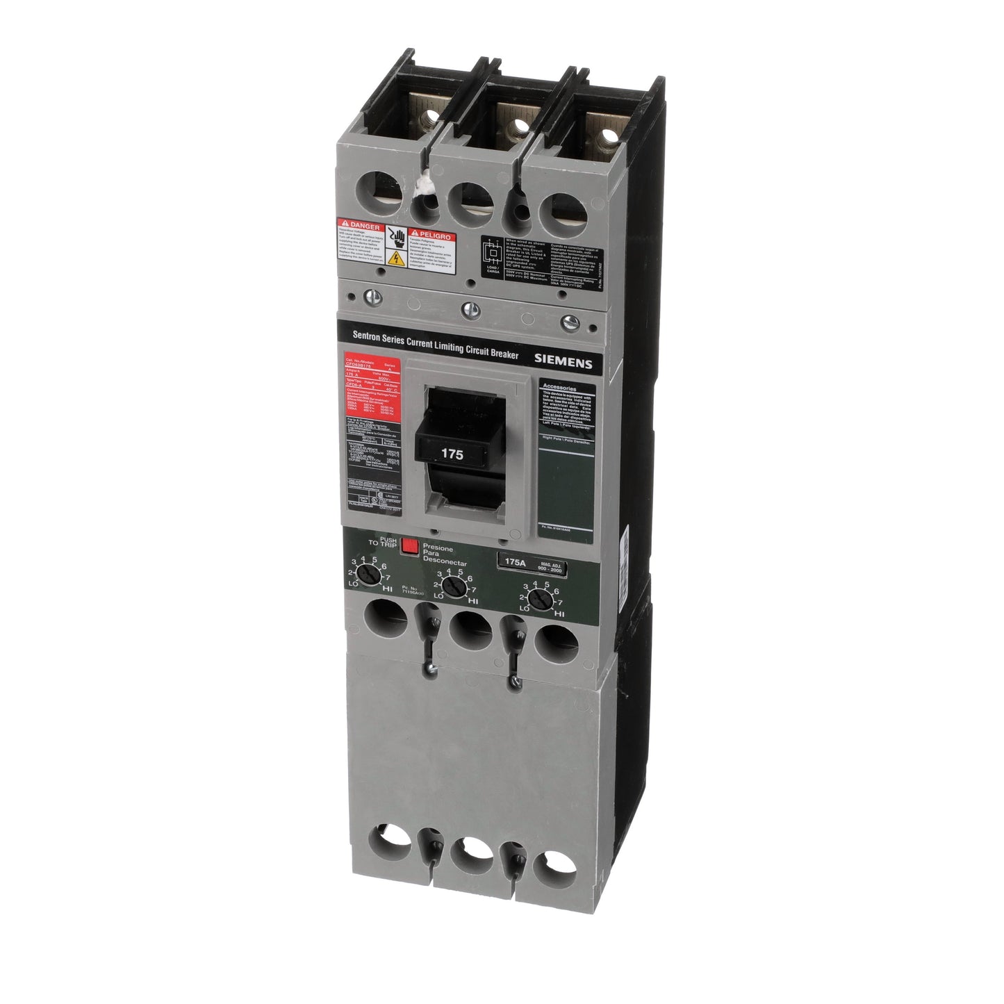 Siemens CFD63B175 Circuit Breaker | Sentron Series CFD 600V 175A