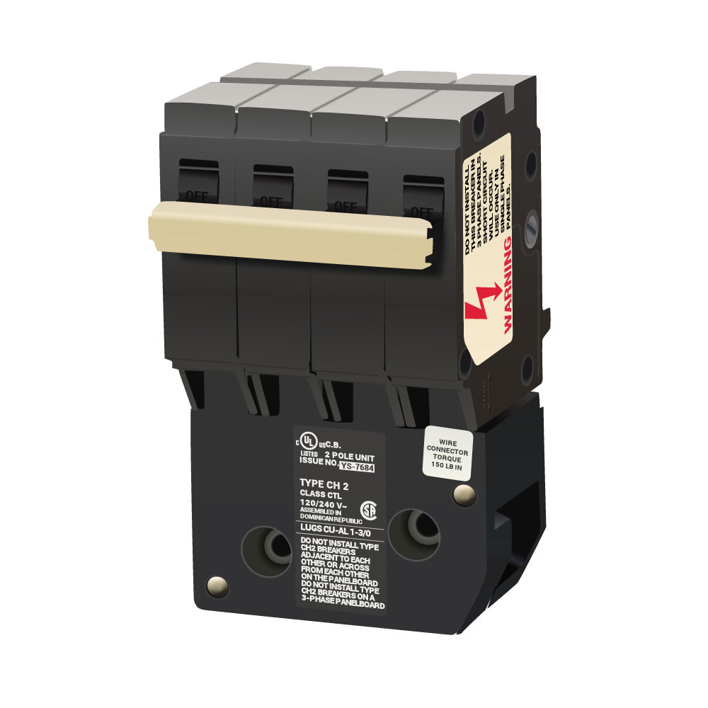 Cutler Hammer CH2150 Circuit Breaker | 240V 150A 2P 10kA@240V Plug-In CH Series