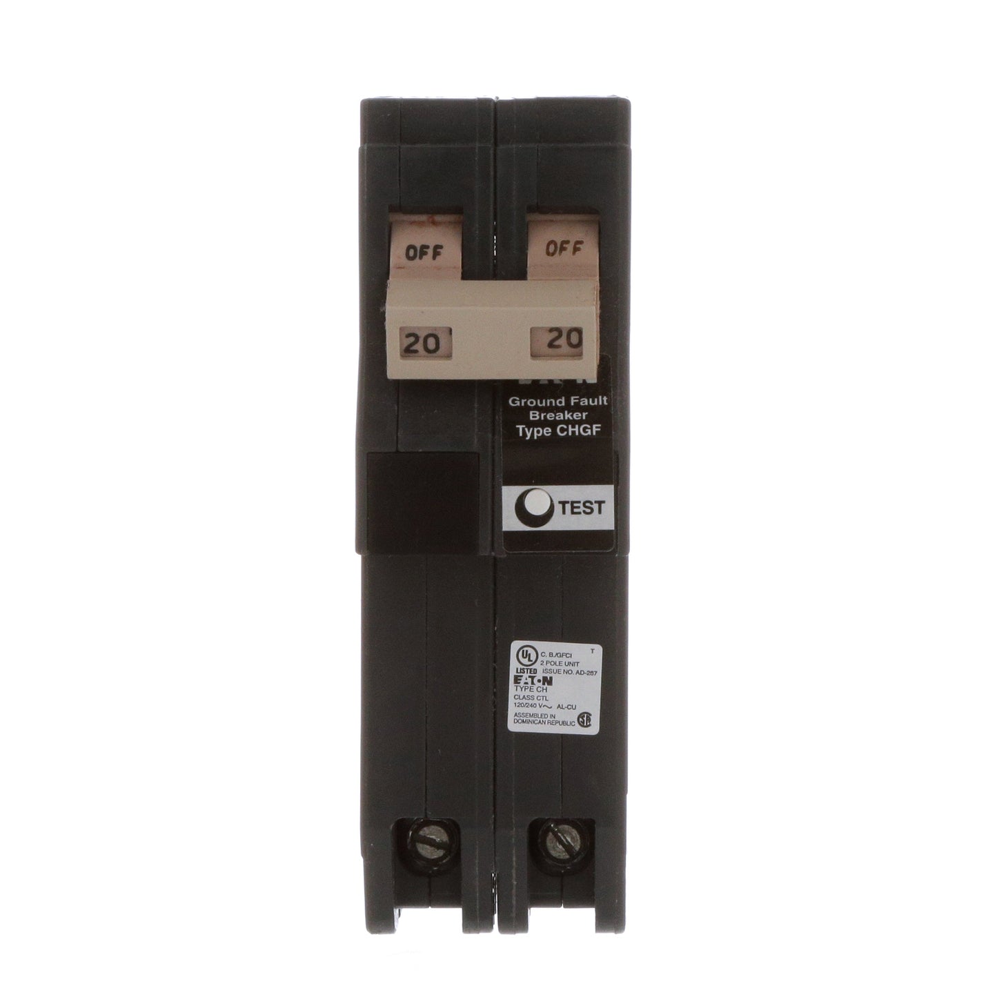 Eaton CH220GFT Circuit Breaker | CH Series CH 240V 20A