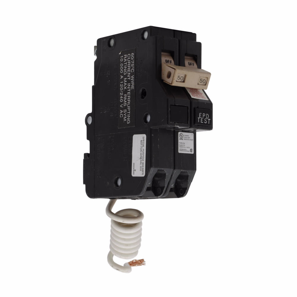 Cutler Hammer CH250EPD Circuit Breaker | 240V 50A 2P 10kA@240V Plug-In CH Series