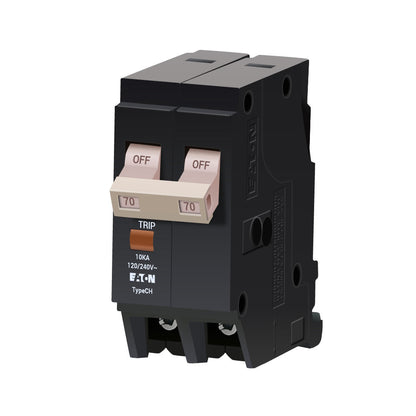 Cutler Hammer CH270 Circuit Breaker 240V 70A 2P 10kA@240V Plug-In CH Series