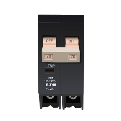 Cutler Hammer CH270 Circuit Breaker 240V 70A 2P 10kA@240V Plug-In CH Series