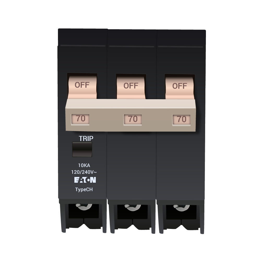 Cutler Hammer CH370 Circuit Breaker | 240V 70A 3 Pole 10kA@240V CH Series