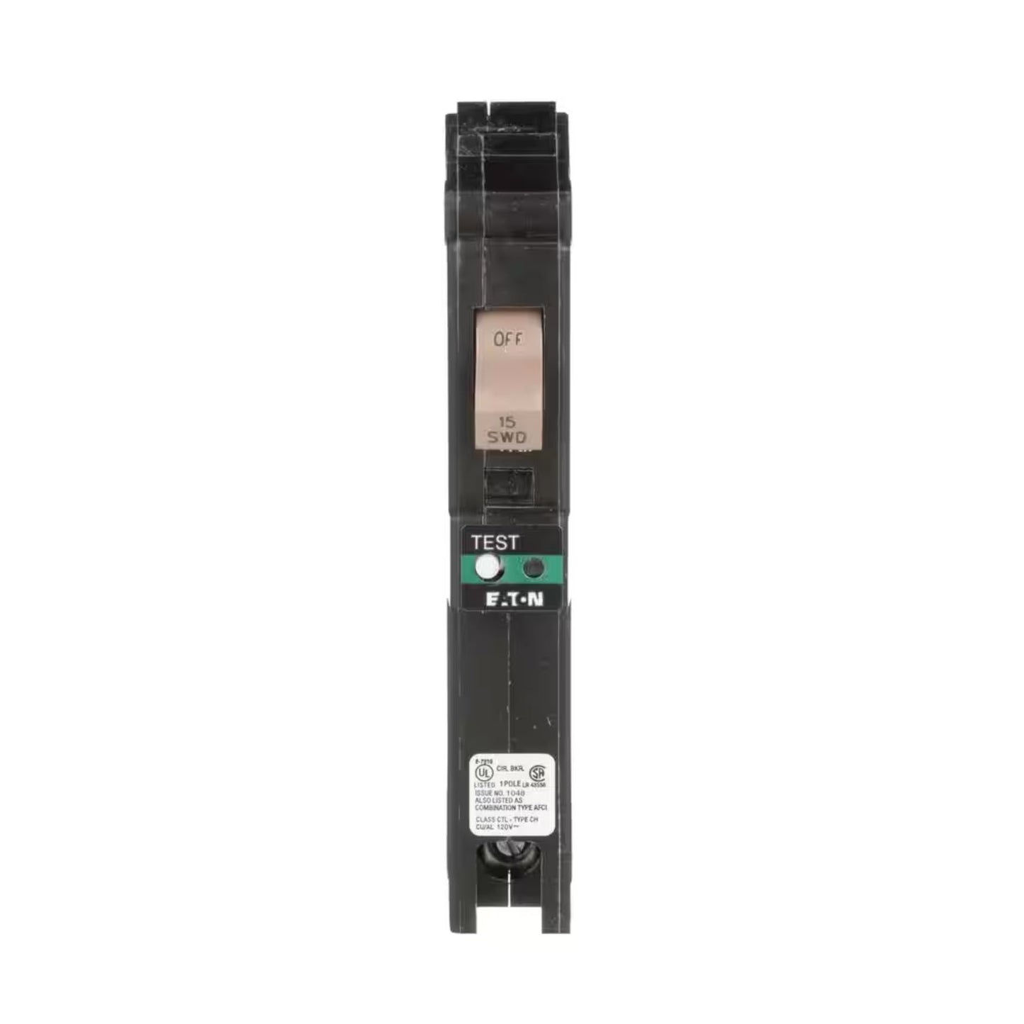 Cutler Hammer CHFP115AF Circuit Breaker | 120V 15A 1P 10kA@120V Plug-In CH Series