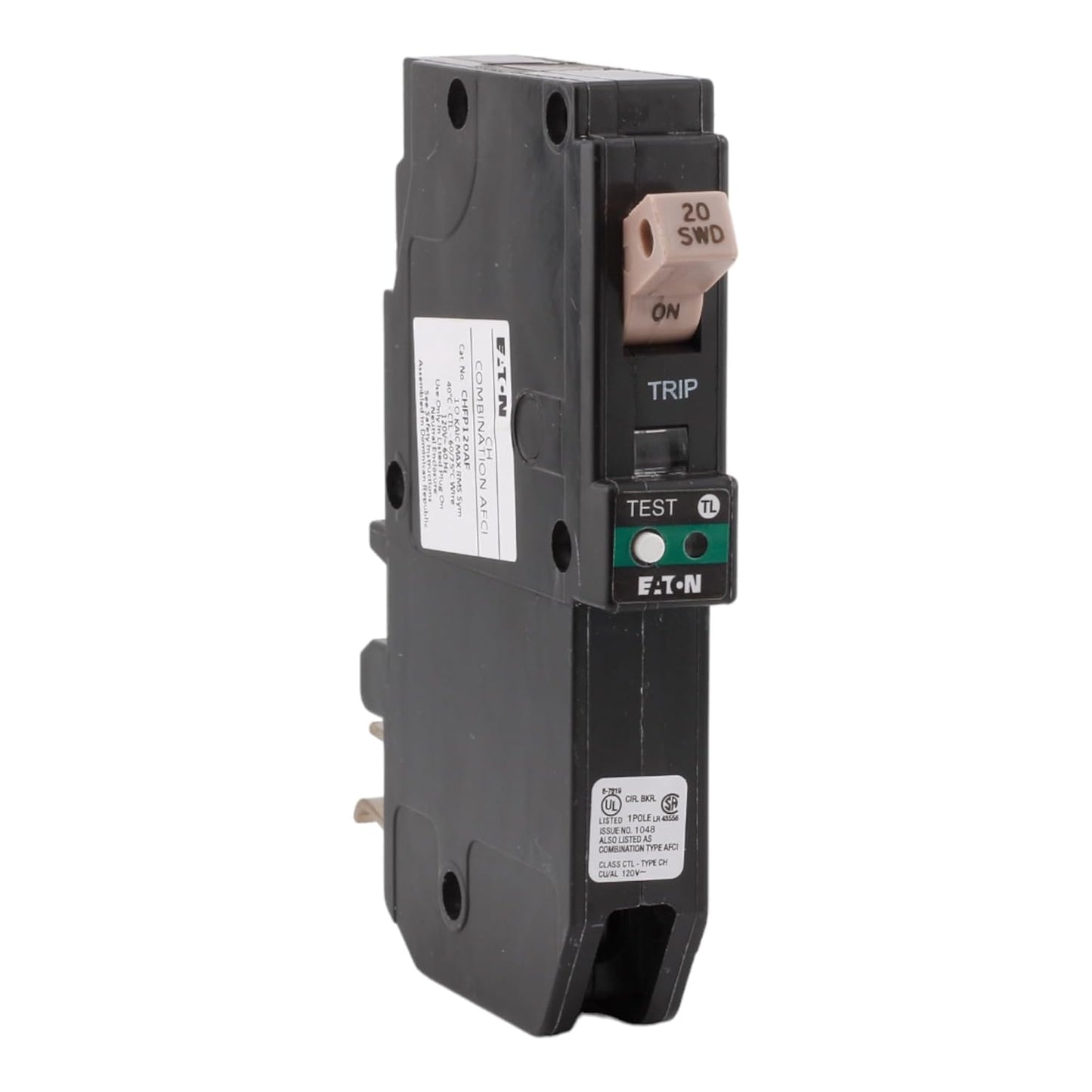 Eaton CHFP120AF Circuit Breaker | 2V 20A 1P 10kA@120V Plug-In CH Series