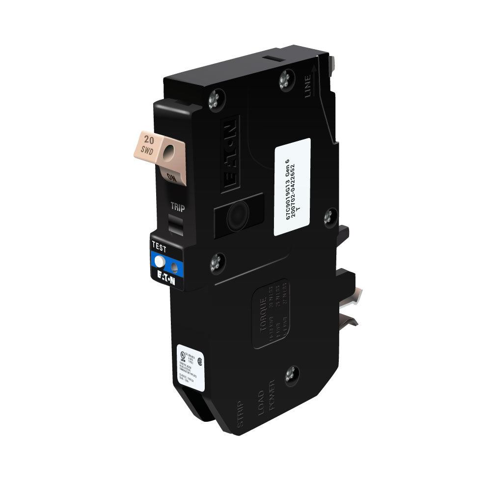 Eaton CHFP120DF Circuit Breaker | 120V 20A 1P 10kA@120V Plug-In CH Series