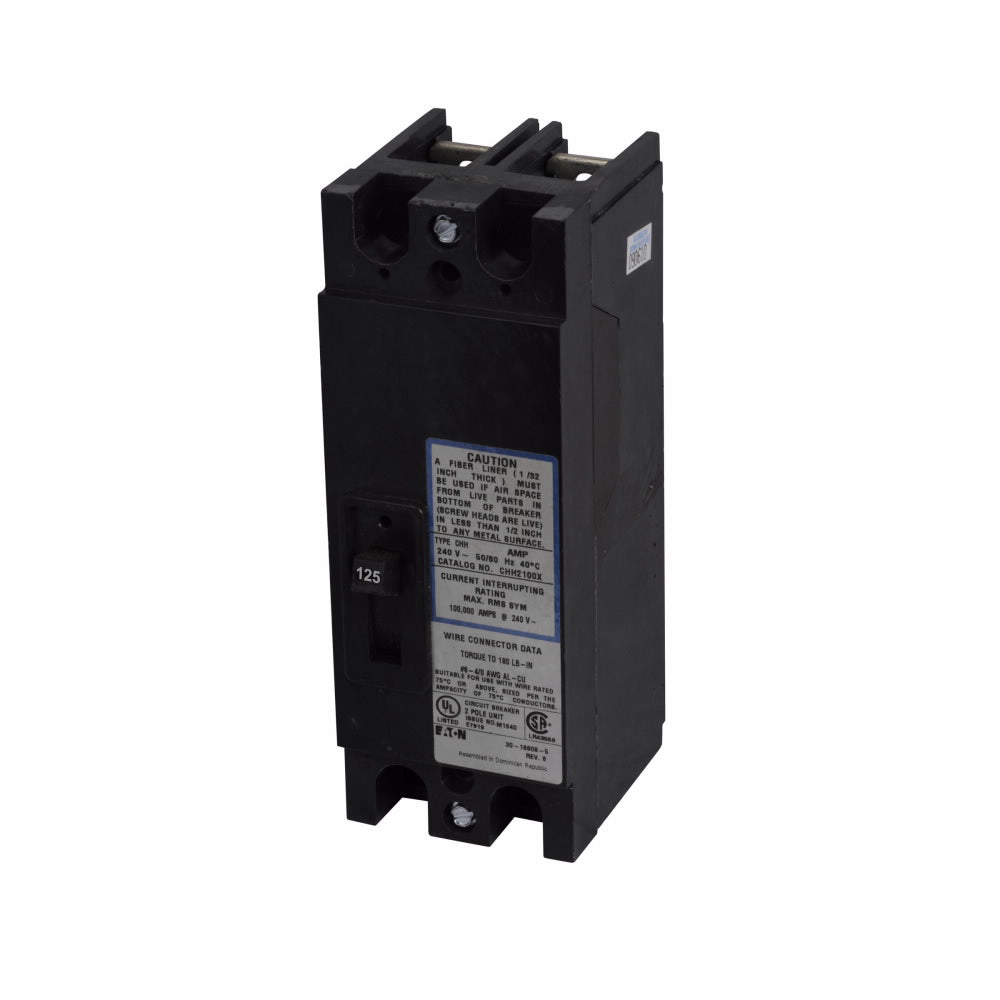 Cutler Hammer CHH2125X Circuit Breaker | 240V 125A 2P 100kA@240V CHH Series
