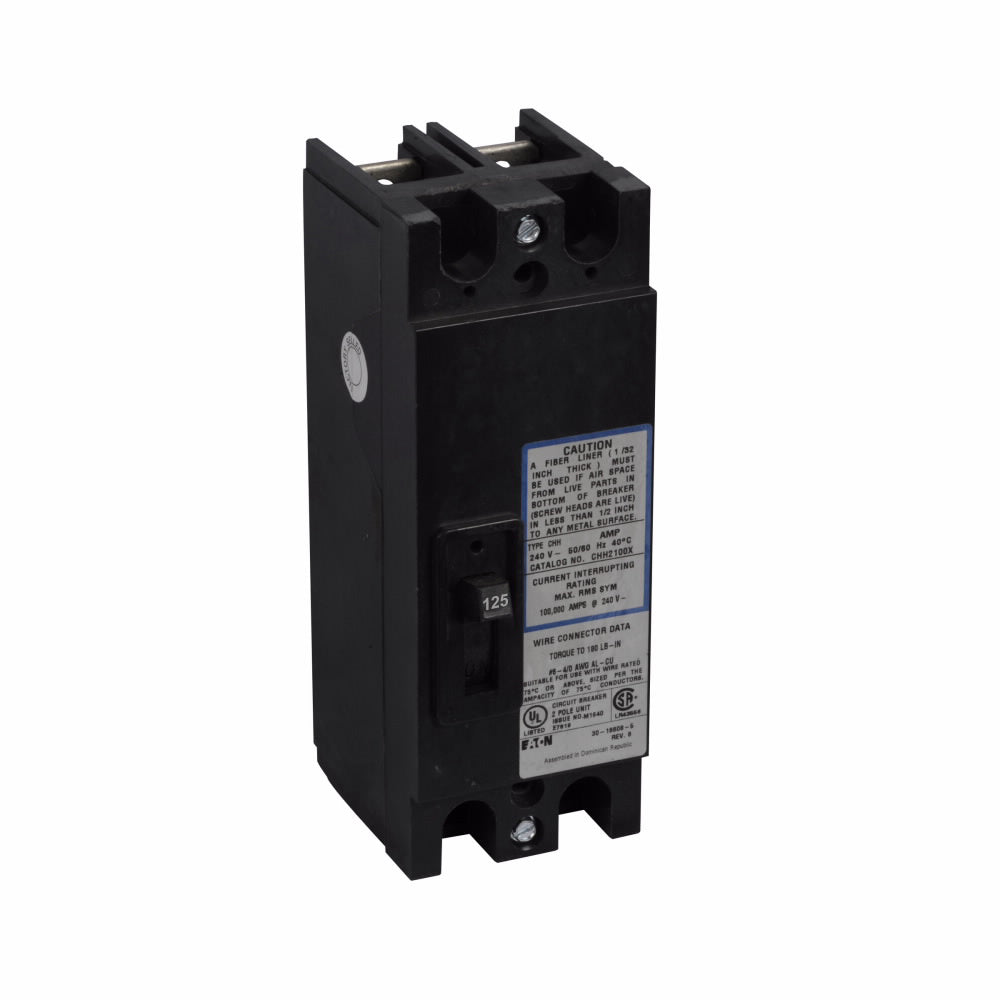 Cutler Hammer CHH2125X Circuit Breaker | 240V 125A 2P 100kA@240V CHH Series