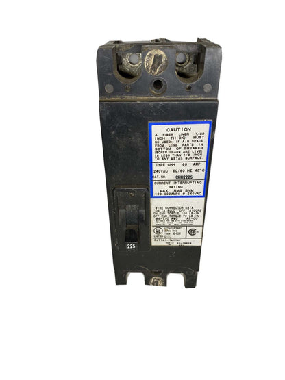 Cutler Hammer CHH2225 Circuit Breaker | 240V 225A 2P 100kA@240V Feed-Thru CHH Series