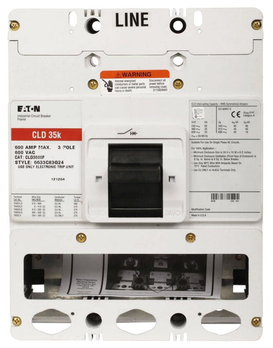 CHLDB3600FT33W - Eaton/ Cutler Hammer/ Westinghouse 600 Amp 3 Pole Circuit Breaker - Essential Electric Supply
