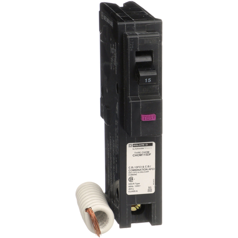 Schneider Electric CHOM115DF Circuit Breaker | HOMELINE HOM 120V 15A