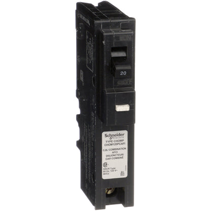Schneider Electric CHOM120PCAFI Circuit Breaker | 120V 20A 1P 10kA@120V Plug-In HOMELINE