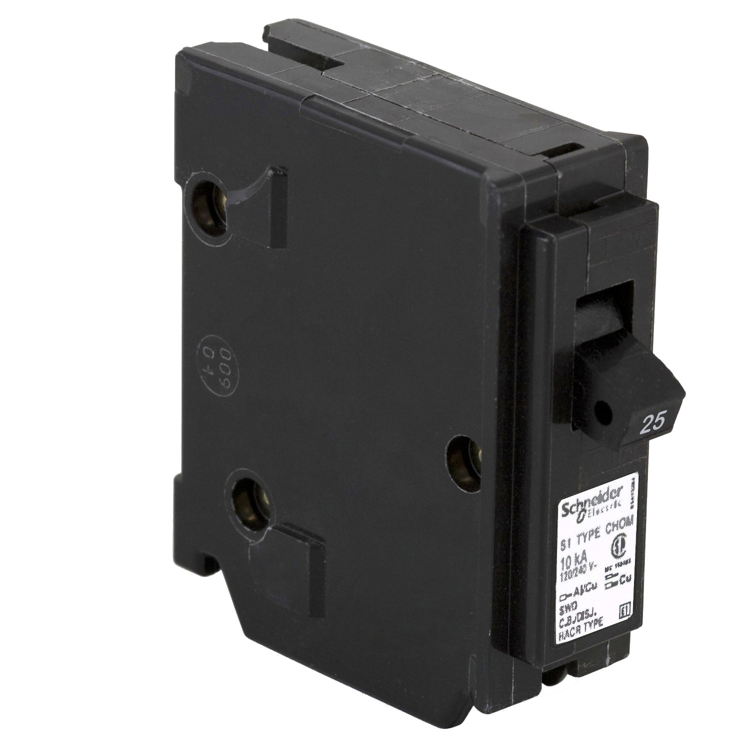 CHOM125 - Schneider Electric Plug-In 120V 25A 1 pole circuit breaker 10kA@120V - Essential Electric Supply