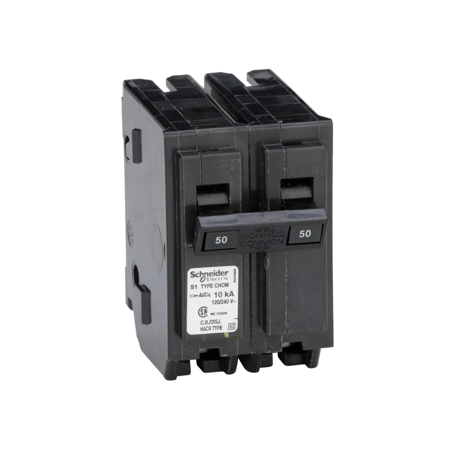 CHOM250 - Schneider Electric Plug-In 240V 50A 2 pole circuit breaker 10kA@240V - Essential Electric Supply