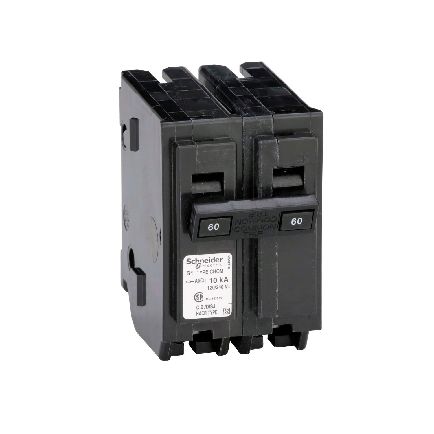 CHOM260 - Schneider Electric Plug-In 240V 60A 2 pole circuit breaker 10kA@240V - Essential Electric Supply