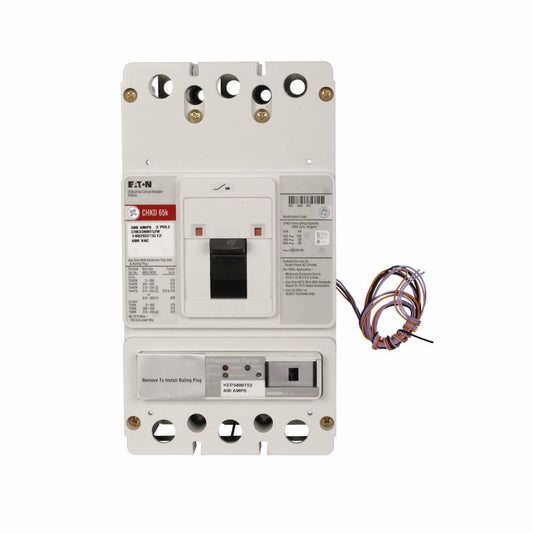 Cutler Hammer CKD3400T52W Circuit Breaker | 600V 400A 3P 35kA@480V Bolt-On