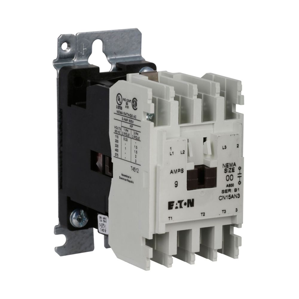 Cutler Hammer CN15AN3EB Contactor | 3P 3Ph 600V 9A 208V coil Freedom Series