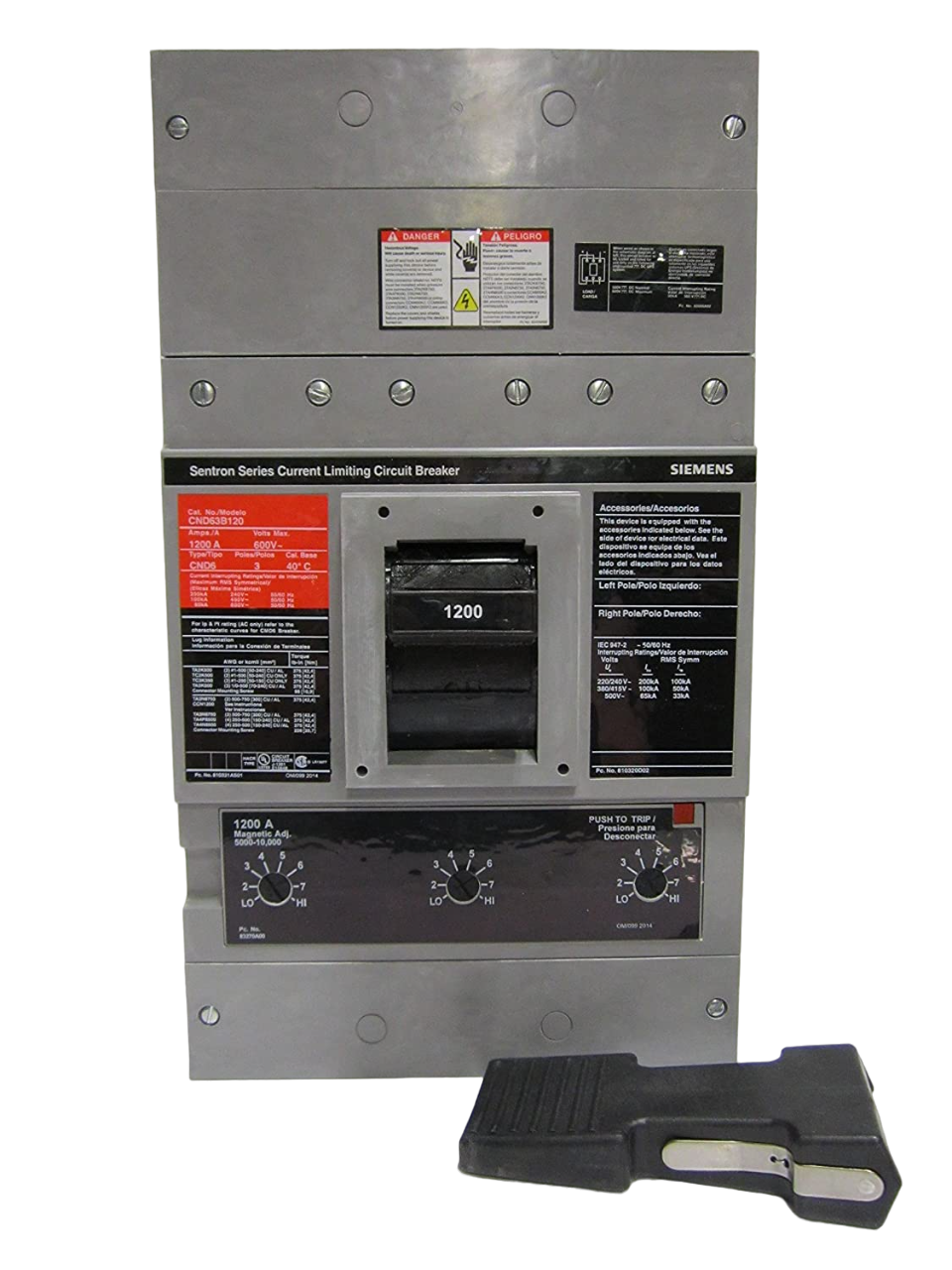 CND63B120H - SIemens Bolt-On 1200 Amp 3 Pole Circuit Breaker - Essential Electric Supply