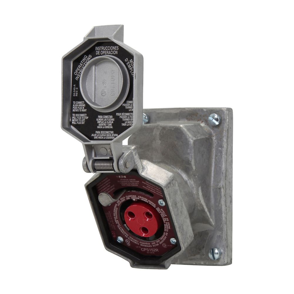 Crouse-Hinds CPS532R Receptacle | 2-Wire 3-Pole 7A/30A 125-250/480V Explosion-Proof Arktite CPS Series