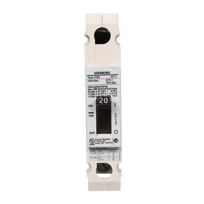Siemens CQD120 Circuit Breaker | 277V 20A 1P 14kA@277V Feed-Thru CQD Series